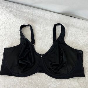Breezies Underwire Full Coverage Bra Black Plus Size 46DDD